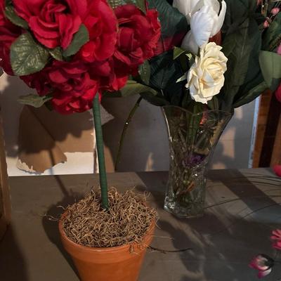 Six floral arrangements