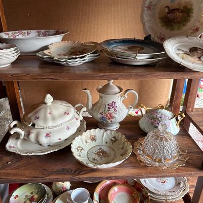 Beautiful plates, coffee, pots, bowls