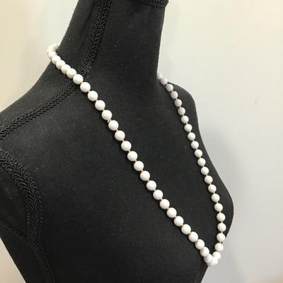 Sale Photo Thumbnail #41: Very nice white beaded fashion, statement necklace. Please see attached photos.