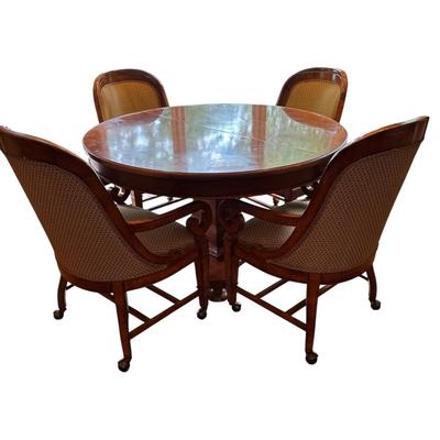 Solid wood breakfast table and 4 chairs