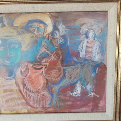 Framed Gustav Likan Artwork (BR1-BBL)