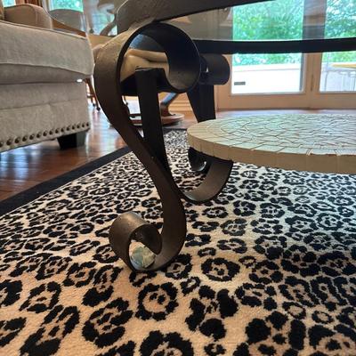 Round glass top coffee table