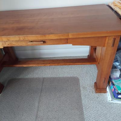 Mission Style Desk with Office Mat (BR1-BBL)