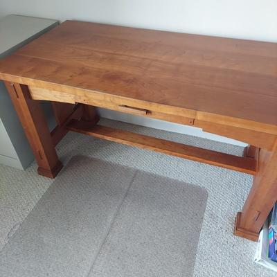 Mission Style Desk with Office Mat (BR1-BBL)