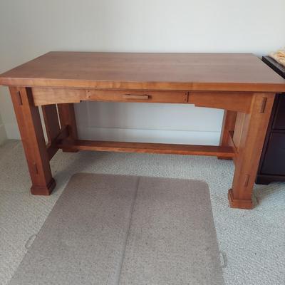 Mission Style Desk with Office Mat (BR1-BBL)