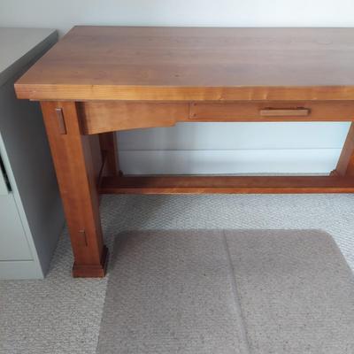 Mission Style Desk with Office Mat (BR1-BBL)