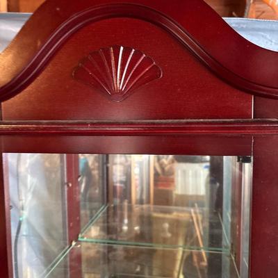 Lighted curio cabinet #1 with three glass shelves