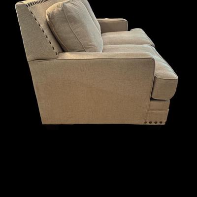 Neutral Upholstered Loveseat