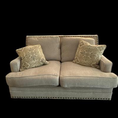 Neutral Upholstered Loveseat