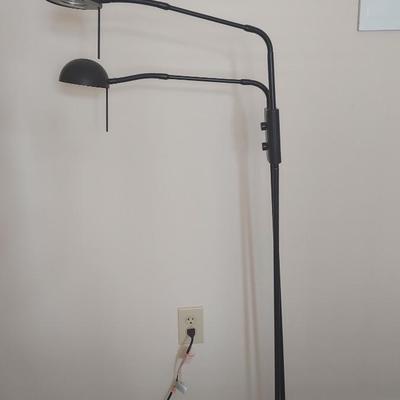 Double Arm Pin Floor Lamp (BR1-BBL)