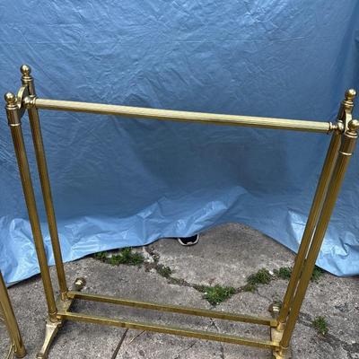Brass quilt rack, and plant stand
