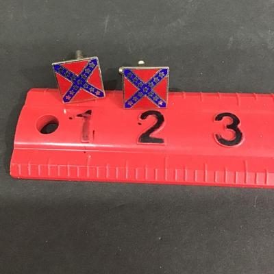 Vintage SilverTone confederate cufflinks
