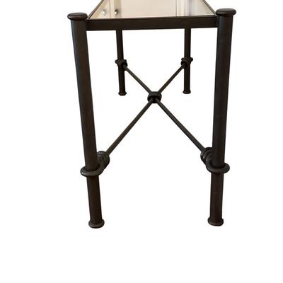 Glass Top Sofa Table 27 1/2” Tall