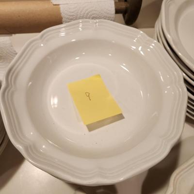 Mikasa French Countryside China Dishes, Plates, Cups, Creamer, Sugar, Bowls, Serving Plates, Butter dish.