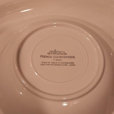 Mikasa French Countryside China Dishes, Plates, Cups, Creamer, Sugar, Bowls, Serving Plates, Butter dish.