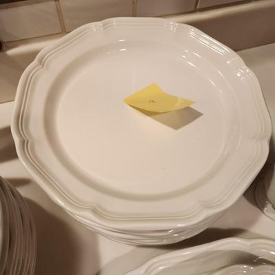 Mikasa French Countryside China Dishes, Plates, Cups, Creamer, Sugar, Bowls, Serving Plates, Butter dish.