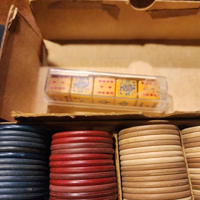 Lot of Vintage Playing Cards and Poker Chips Norman Rockwell , Eastern Airlines , Piatnik Vintage Tennis