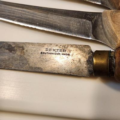 Lot of 7 Vintage Chicago Cutlery 4" Steak Knives w Dexter Oyster Knife