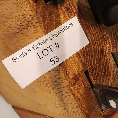 Knife Block w 7 Hoffritz Knives & 1 Chef Cutlery Knife
