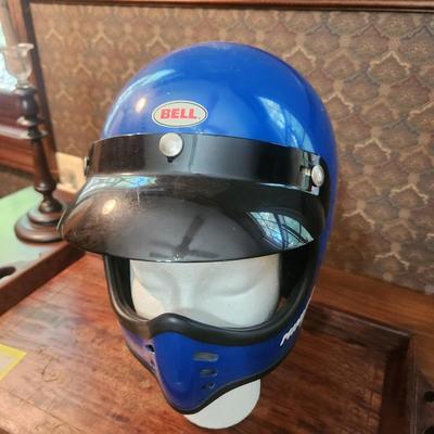 Vintage Blue Bell Mini Moto BMX Motorcycle Helmet Size 6 3/4" 54 CM