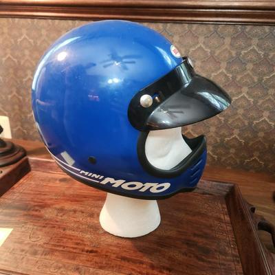 Vintage Blue Bell Mini Moto BMX Motorcycle Helmet Size 6 3/4" 54 CM