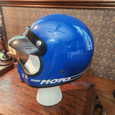 Vintage Blue Bell Mini Moto BMX Motorcycle Helmet Size 6 3/4" 54 CM