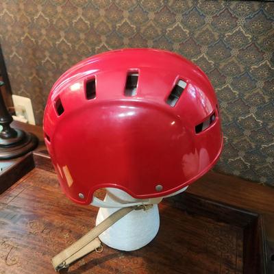 Vintage 1970's Red Norcon BMX Skateboard Helmet