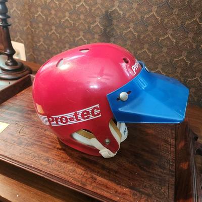 Vintage Red Pro-tec MX BMX AHRMA Helmet w Blue Bold View Visor