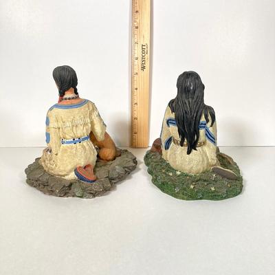 LOT 57: Native American Collection - Princesses of the Plains "Nature's Guardian" and "Wild Flower" Sculptures...