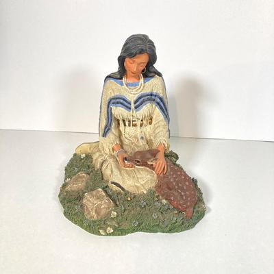 LOT 57: Native American Collection - Princesses of the Plains "Nature's Guardian" and "Wild Flower" Sculptures...