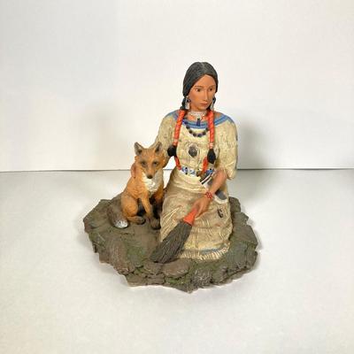 LOT 57: Native American Collection - Princesses of the Plains "Nature's Guardian" and "Wild Flower" Sculptures...