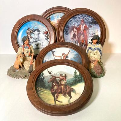 LOT 57: Native American Collection - Princesses of the Plains "Nature's Guardian" and "Wild Flower" Sculptures...
