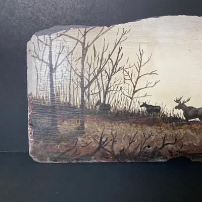 LOT 60: Vintage Pottery, Painted Slate Signed Hilliard 97 Artwork, Easels and More