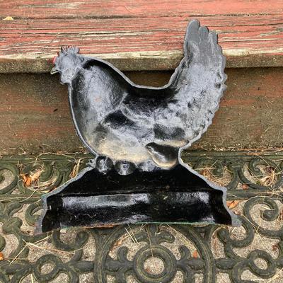 LOT 61: Rooster and Hen Cast Iron Door Stoppers