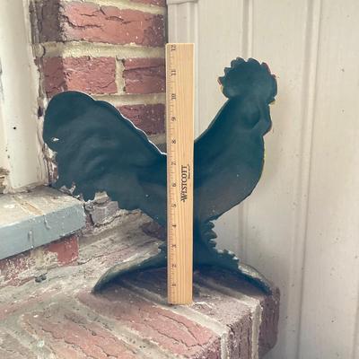LOT 61: Rooster and Hen Cast Iron Door Stoppers
