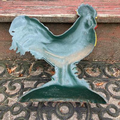 LOT 61: Rooster and Hen Cast Iron Door Stoppers