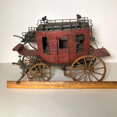 LOT 63: Vintage Wooden and Metal Stage Coach / Wagon