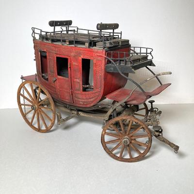 LOT 63: Vintage Wooden and Metal Stage Coach / Wagon