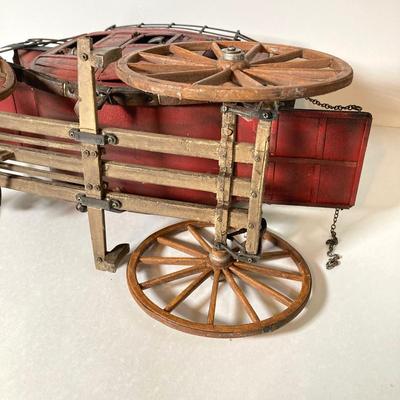 LOT 63: Vintage Wooden and Metal Stage Coach / Wagon