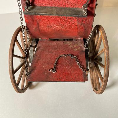LOT 63: Vintage Wooden and Metal Stage Coach / Wagon