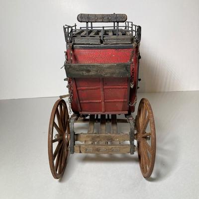 LOT 63: Vintage Wooden and Metal Stage Coach / Wagon