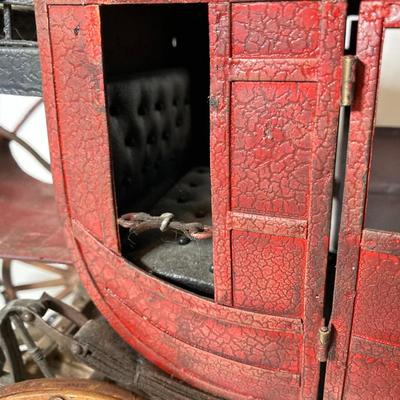 LOT 63: Vintage Wooden and Metal Stage Coach / Wagon