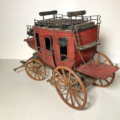 LOT 63: Vintage Wooden and Metal Stage Coach / Wagon