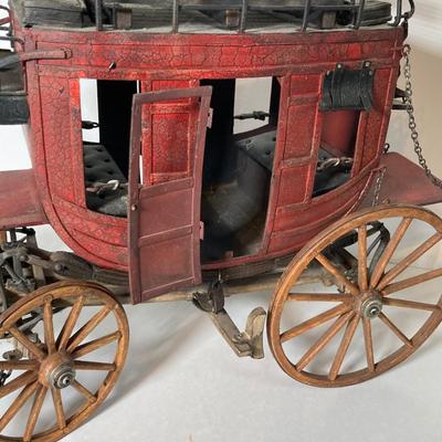 LOT 63: Vintage Wooden and Metal Stage Coach / Wagon