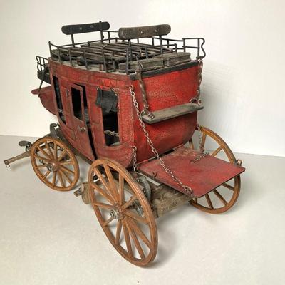 LOT 63: Vintage Wooden and Metal Stage Coach / Wagon