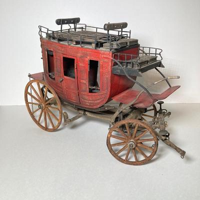 LOT 63: Vintage Wooden and Metal Stage Coach / Wagon
