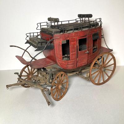 LOT 63: Vintage Wooden and Metal Stage Coach / Wagon