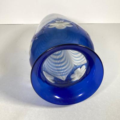 LOT 67: Art Glass Vase Collection featuring Durand pulled feather vase