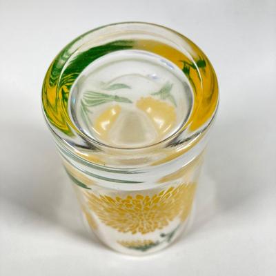 LOT 69: Sweet Collection of Flower Drinking Glasses - Violet, Calendula, Iris, Orchid, Petunia and Spring Crocus