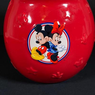 LOT 74: Disney Mickey and Minnie Red Cookie Jar